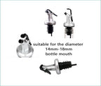 New Age Kitchen, Venus Glass Cruet Bottle Set, Carry Rack and Spout, Olive & Vinegar Dispenser, 16 oz. Bottles