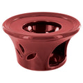 Teapot Warmer, Porcelain, Burgundy