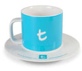 t-Mug & Saucer, Porcelain, 250 ml Sky Blue